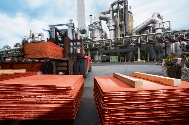 Aurubis_Standort Hamburg_Produkt Kupferkathode_Kathodenstapel