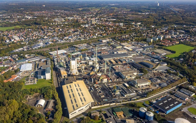 Aurubis Lünen site Aerial view of the plant
